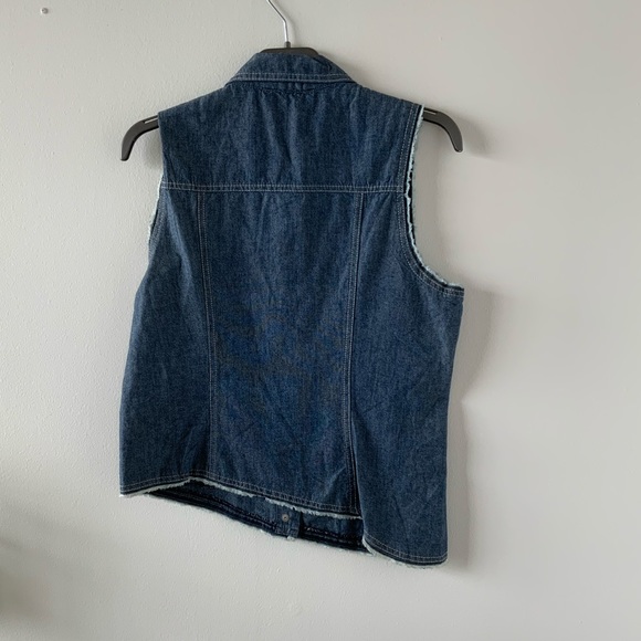 Chambray denim Sleeveless top - Picture 2 of 3